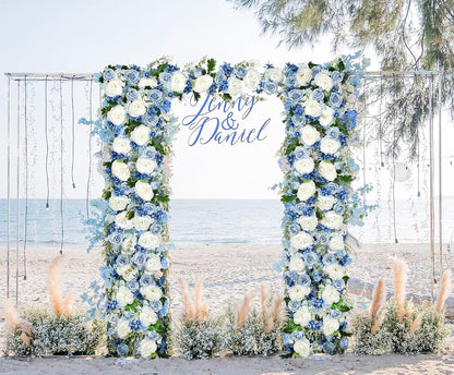 2Pack Artificial Peony Flower Garland - Silk Peony Garland with White Flowers for Wedding Party Table Decoration,6ft/Strand