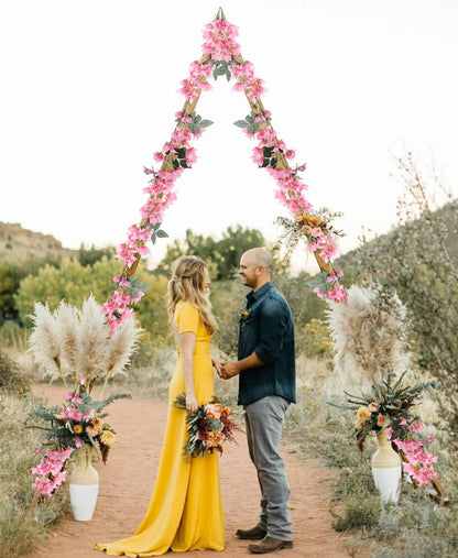 5.9 Ft Artificial Bougainvillea Flowers Garland 2PCS Fake Silk Bougainvillea Vines Long Plant Faux Bougainvillea Wreaths for Centerpieces Table Runner Wedding Arch Wall Decorations (Deep Pink)