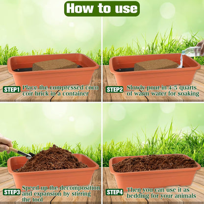 2 Pack Coconut Fiber Substrate, Premium Coco Coir Reptile Substrate