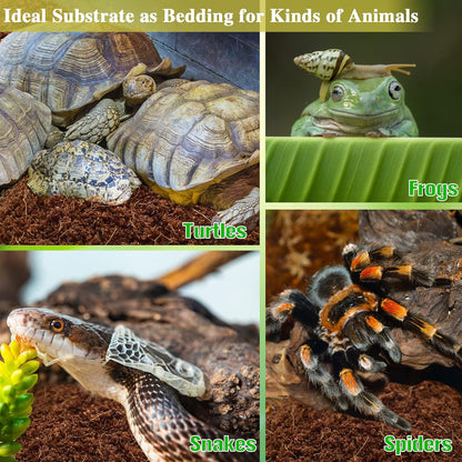 2 Pack Coconut Fiber Substrate, Premium Coco Coir Reptile Substrate