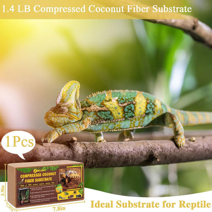 2 Pack Coconut Fiber Substrate, Premium Coco Coir Reptile Substrate
