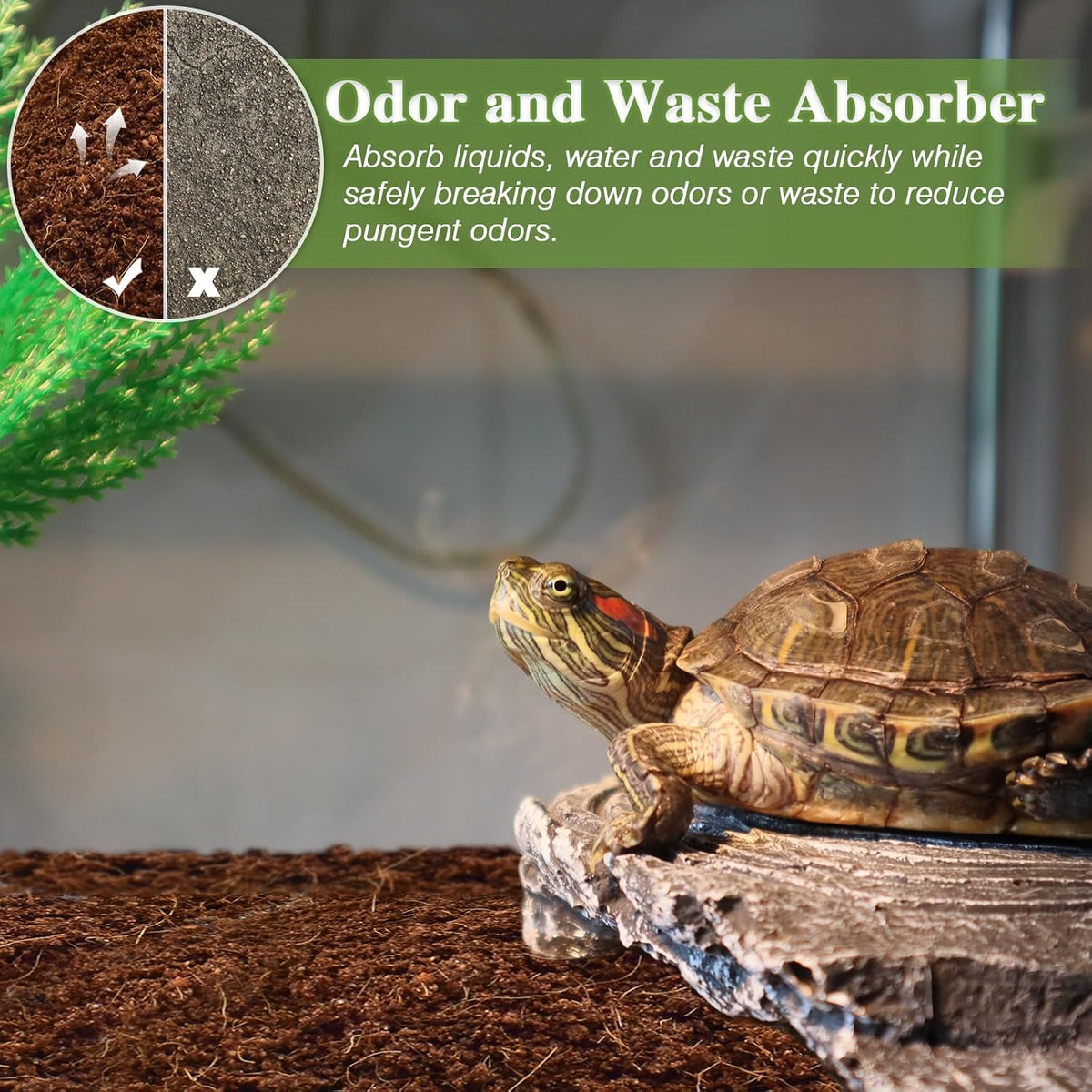 2 Pack Coconut Fiber Substrate, Premium Coco Coir Reptile Substrate