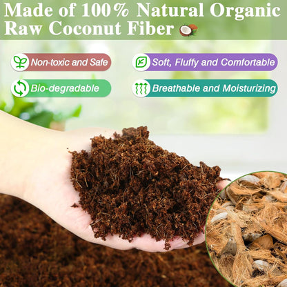 2 Pack Coconut Fiber Substrate, Premium Coco Coir Reptile Substrate
