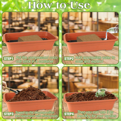 2 Pack Coconut Fiber Substrate, Premium Coco Coir Reptile Substrate