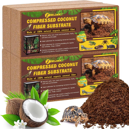 2 Pack Coconut Fiber Substrate, Premium Coco Coir Reptile Substrate