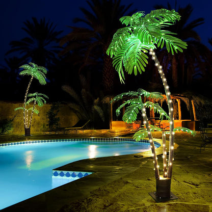 Lighted Palm Tree Bar Outdoor Christmas Light Up Decor for Outside Patio