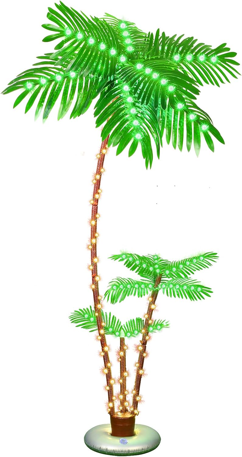 Lighted Palm Tree Bar Outdoor Christmas Light Up Decor for Outside Patio