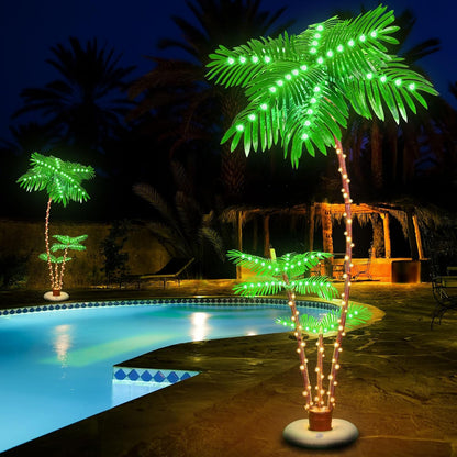 Lighted Palm Tree Bar Outdoor Christmas Light Up Decor for Outside Patio