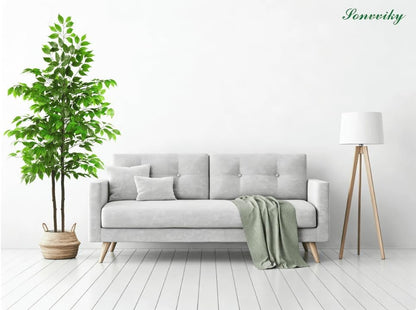 Artificial Ficus Tree 6ft, Fake Trees for Home Office Decor