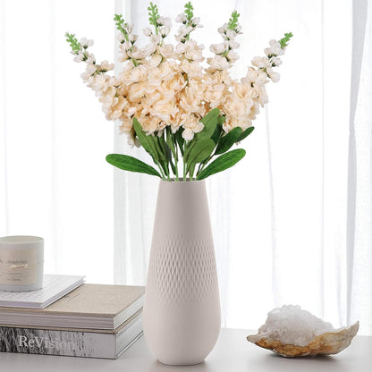 6PCS Green Delphinium Artificial Flowers Silk Snapdragon Artificial Flowers 36.22" Long Stem Flowers for Wedding Florals Centerpieces Home Decor(Green)