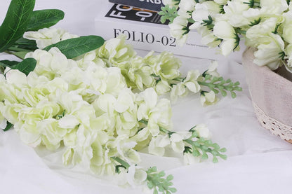 6PCS Green Delphinium Artificial Flowers Silk Snapdragon Artificial Flowers 36.22" Long Stem Flowers for Wedding Florals Centerpieces Home Decor(Green)