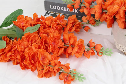 6PCS Green Delphinium Artificial Flowers Silk Snapdragon Artificial Flowers 36.22" Long Stem Flowers for Wedding Florals Centerpieces Home Decor(Green)