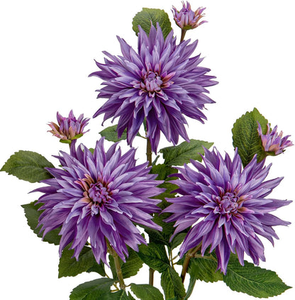 3Pcs Dark Red Fake Dahlia Flowers Fall Flowers Artificial for Decoration Silk Flower with Long Stem 28" Floral Arrangements Bouquets Autumn Faux Dahlias Centerpieces Fall Decorations for Home