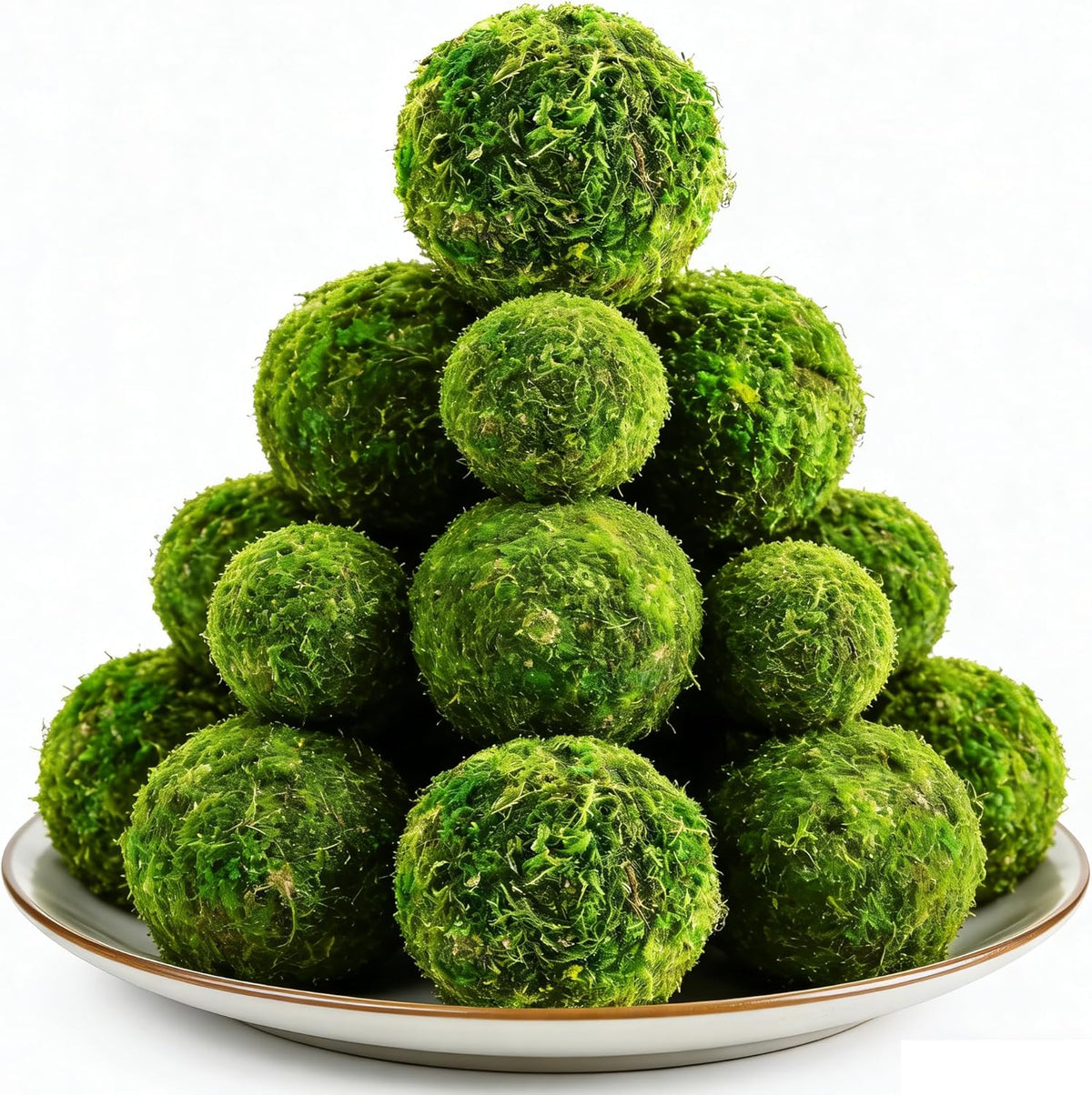 Decorative Moss Balls, 23-Piece Large and Extra Large Faux Green Set