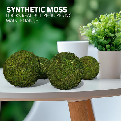 Decorative Moss Balls, 23-Piece Large and Extra Large Faux Green Set