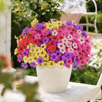 16 PCS Artificial Flowers for Outdoors,White Fake Lavender Plants