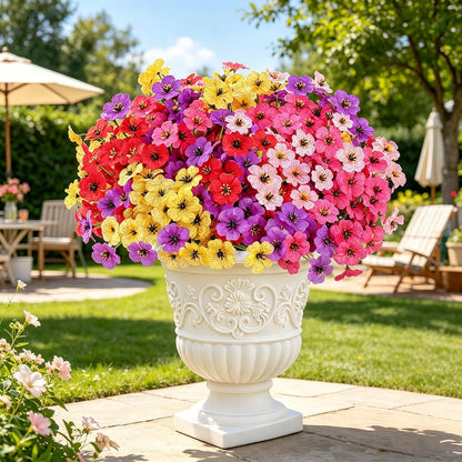 16 PCS Artificial Flowers for Outdoors,White Fake Lavender Plants