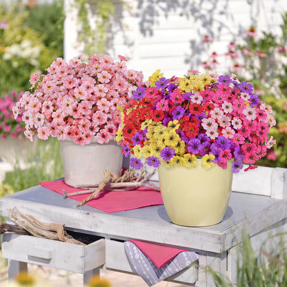 16 PCS Artificial Flowers for Outdoors,White Fake Lavender Plants