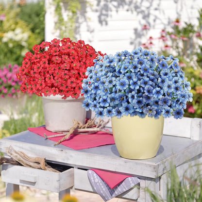 16 PCS Artificial Flowers for Outdoors,White Fake Lavender Plants