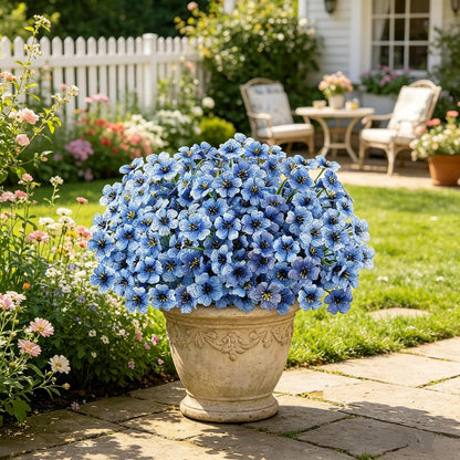 16 PCS Artificial Flowers for Outdoors,White Fake Lavender Plants