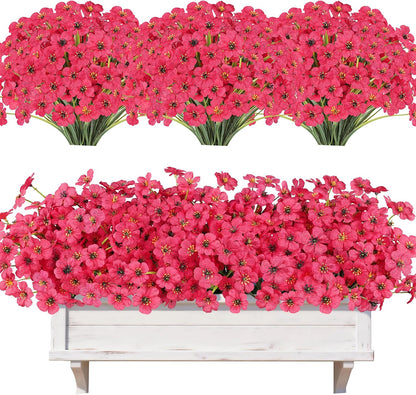 16 PCS Artificial Flowers for Outdoors,White Fake Lavender Plants