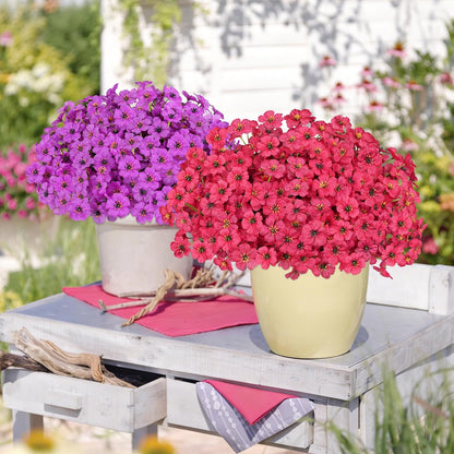 16 PCS Artificial Flowers for Outdoors,White Fake Lavender Plants