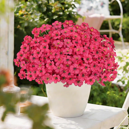 16 PCS Artificial Flowers for Outdoors,White Fake Lavender Plants