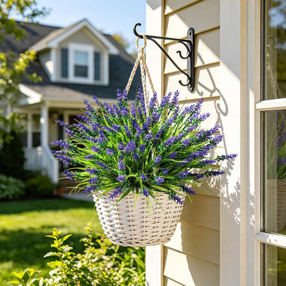 16 PCS Artificial Flowers for Outdoors,White Fake Lavender Plants