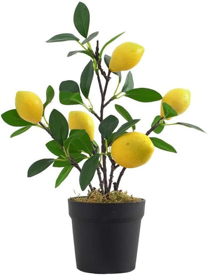 Artificial Potted Plant Lemon Decoration Plant Fake Pomegranate, Mini Tree Potted Fake Plant, Used for Home Office Decoration (Pomegranate-Large)
