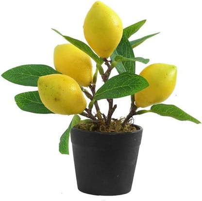 Artificial Potted Plant Lemon Decoration Plant Fake Pomegranate, Mini Tree Potted Fake Plant, Used for Home Office Decoration (Pomegranate-Large)