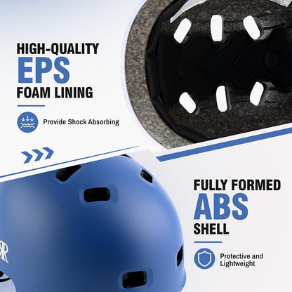 Youth Kids Bike Helmet,Bicycle Helmet for Boys Girls 3-5, 5-8, 8-14, 2 Size | Satety Certified, Adjustable Skateboard Helmet, Multi-Sport for Scooter BMX Inline / Roller Skate