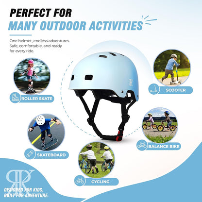 Youth Kids Bike Helmet,Bicycle Helmet for Boys Girls 3-5, 5-8, 8-14, 2 Size | Satety Certified, Adjustable Skateboard Helmet, Multi-Sport for Scooter BMX Inline / Roller Skate