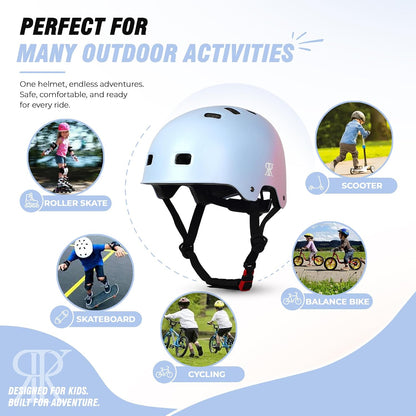 Youth Kids Bike Helmet,Bicycle Helmet for Boys Girls 3-5, 5-8, 8-14, 2 Size | Satety Certified, Adjustable Skateboard Helmet, Multi-Sport for Scooter BMX Inline / Roller Skate