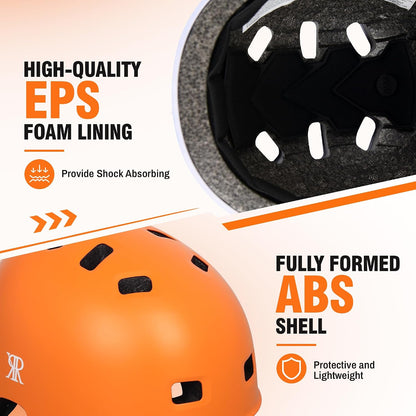 Youth Kids Bike Helmet,Bicycle Helmet for Boys Girls 3-5, 5-8, 8-14, 2 Size | Satety Certified, Adjustable Skateboard Helmet, Multi-Sport for Scooter BMX Inline / Roller Skate