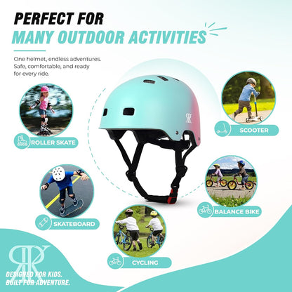 Youth Kids Bike Helmet,Bicycle Helmet for Boys Girls 3-5, 5-8, 8-14, 2 Size | Satety Certified, Adjustable Skateboard Helmet, Multi-Sport for Scooter BMX Inline / Roller Skate