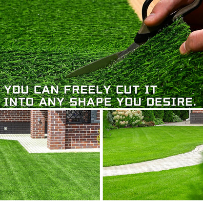 Artificial Grass Indoor Outdoor Turf Rug,5Ft x 8Ft Soft and Durable High Density Realistic Fake Grass Carpe,Pet-Friendly, Perfect for Patio,Lawn,Balcony,Weddings Photoshoot Backdrop