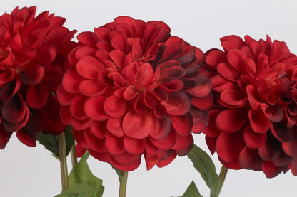 Pink Dahlia Artificial Flowers 5 Pcs Long Stem Silk Dahlia Flowers 27” for Bathroom Tall Vase Wedding Anniversary Centerpiece Aisle Outdoor Decor(Champagne&Pink)