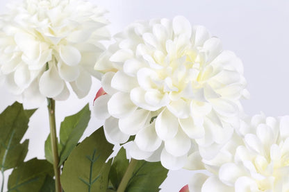Pink Dahlia Artificial Flowers 5 Pcs Long Stem Silk Dahlia Flowers 27” for Bathroom Tall Vase Wedding Anniversary Centerpiece Aisle Outdoor Decor(Champagne&Pink)