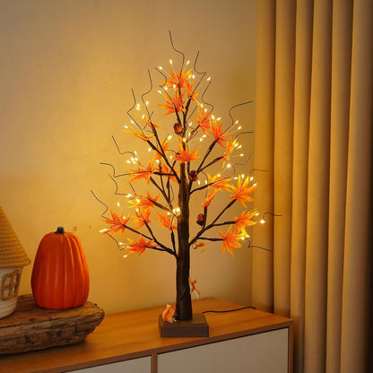 144 LED Birch Tree Light with Timer,DIY Artificial Lamp Warm White