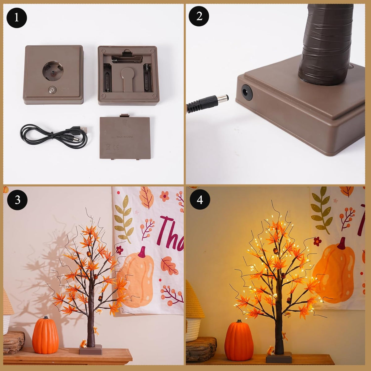 144 LED Birch Tree Light with Timer,DIY Artificial Lamp Warm White