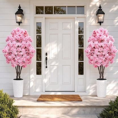 Artificial Cherry Blossom Tree 5FT, Fake Flowers Blooming Tree