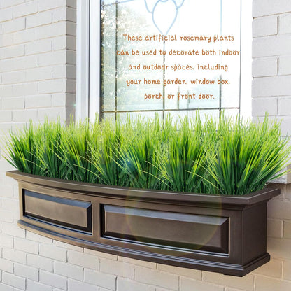 24 Bundles Fake Grass Plants Outdoor Fake Wheat Grass Greenery Stems