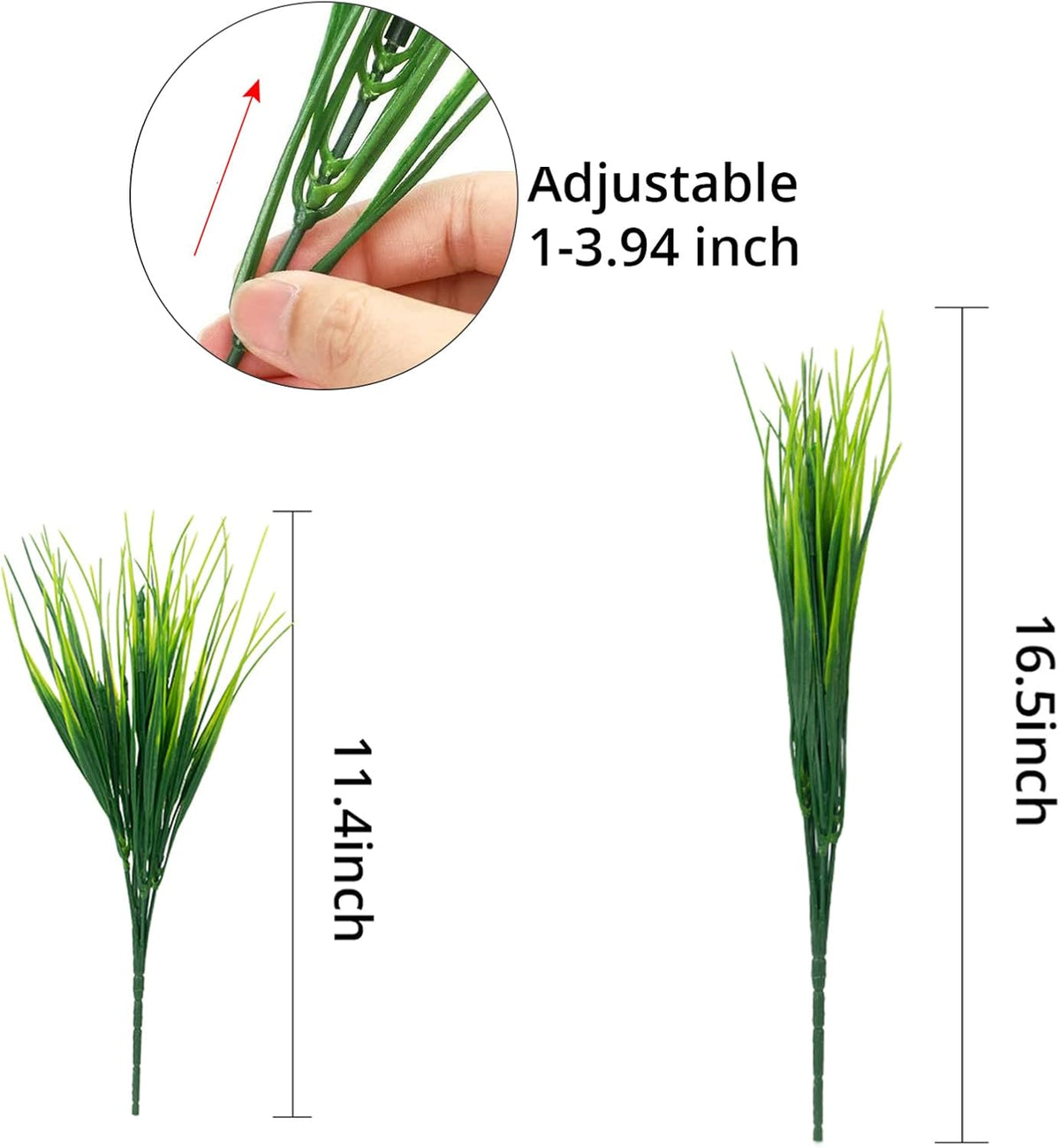 24 Bundles Fake Grass Plants Outdoor Fake Wheat Grass Greenery Stems