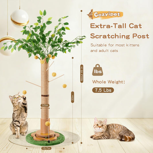 45" Tall Cat Scratching Post with Toy