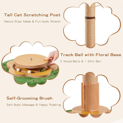 45" Tall Cat Scratching Post with Toy
