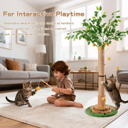 45" Tall Cat Scratching Post with Toy