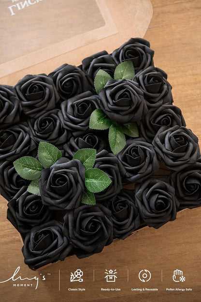 Artificial Flowers Walnut Brown Roses Decor w/Stems - Colors A