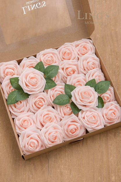 Artificial Flowers Walnut Brown Roses Decor w/Stems - Colors A