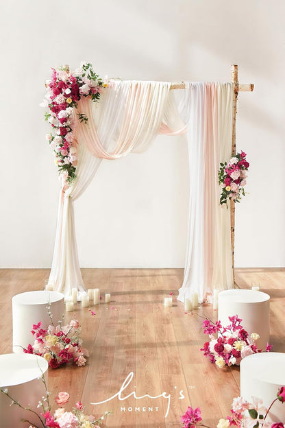 Artificial Flowers Walnut Brown Roses Decor w/Stems - Colors A