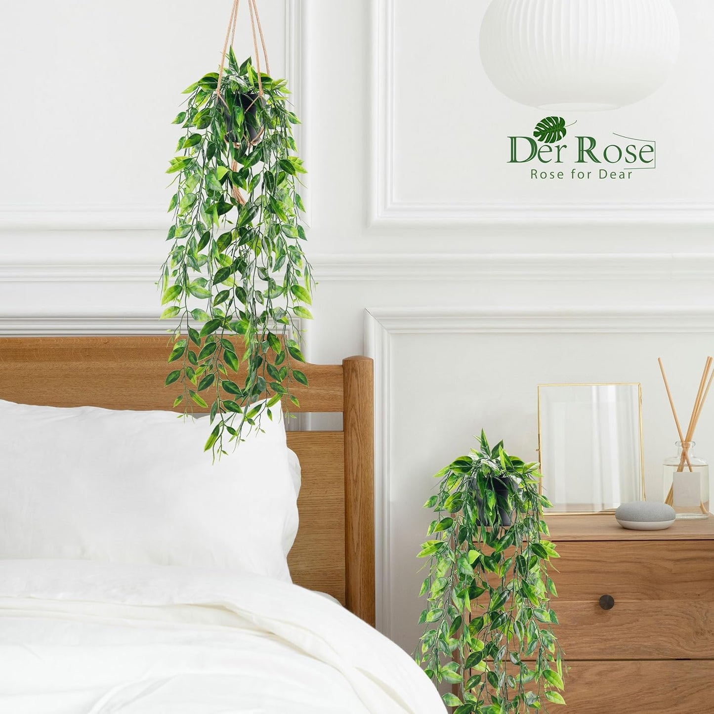 1Pcs Fake Plants Hanging Artificial Potted Faux Eucalyptus Plants for Modern Boho Farmhouse Bathroom Office Desk Wall Art Shelf Living Room Aesthetic Decor Indoor